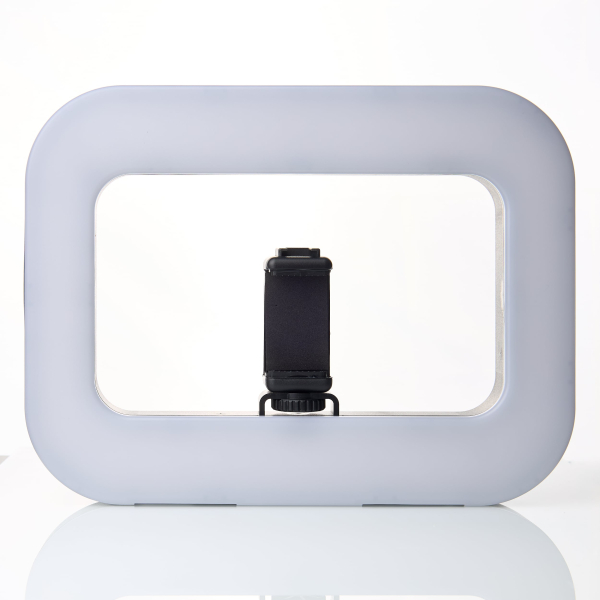 LED-лампа DC Q-01 с держателем для селфи (прямоугольная) черный