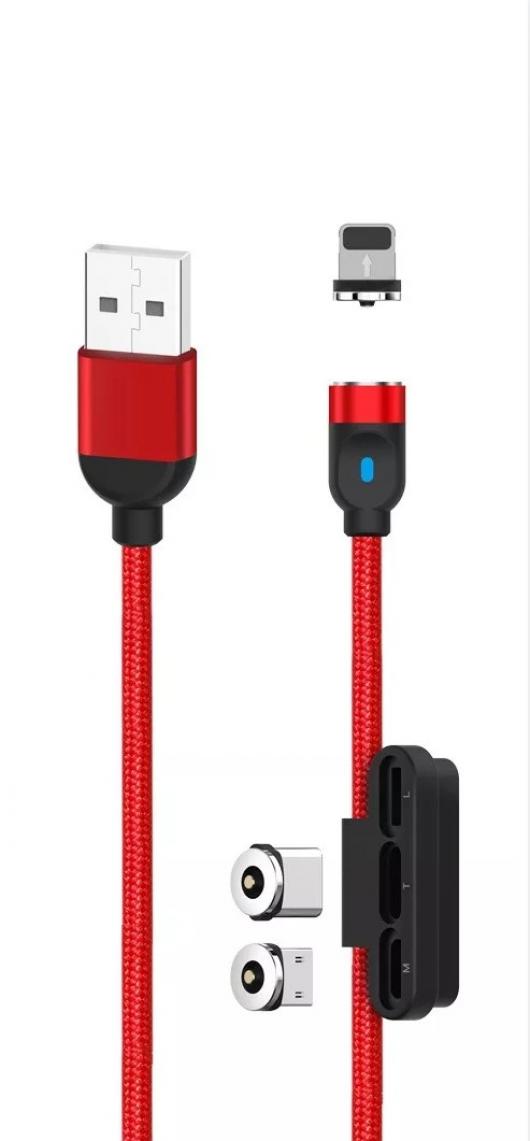 USB cable XO 3in1 (NB128) Magnetic красный