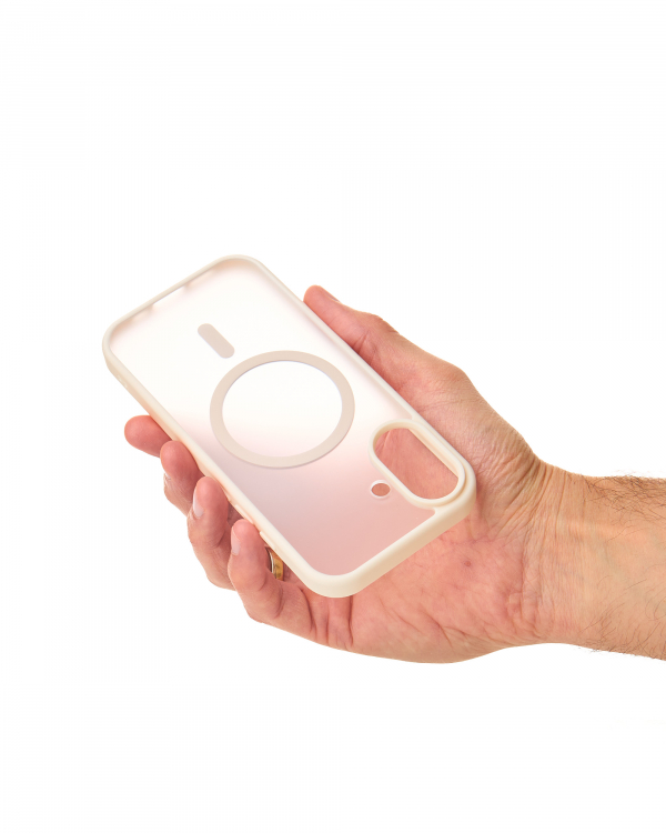 Силиконовый чехол MATTE с поддержкой MagSafe для iPhone 17 antique white