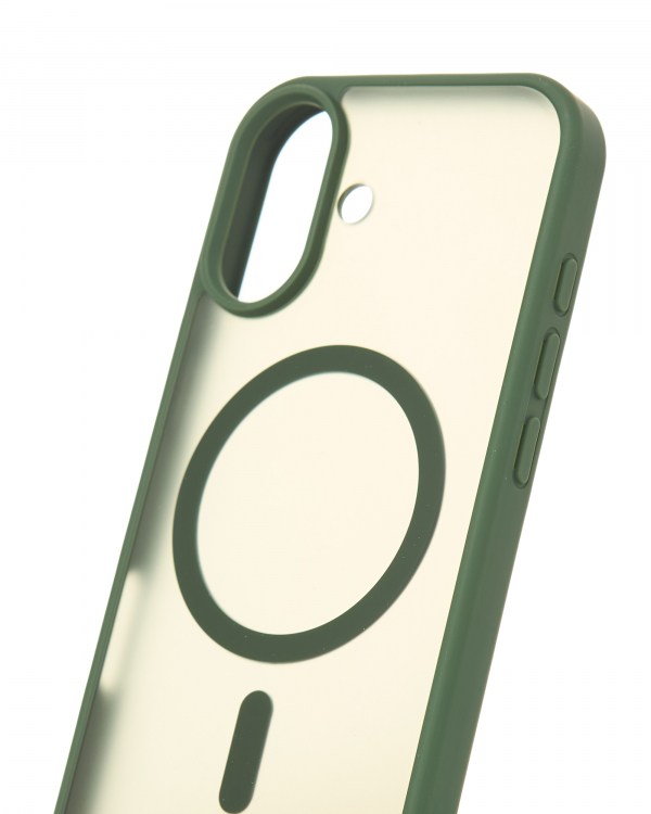 Силиконовый чехол MATTE с поддержкой MagSafe для iPhone 17 sage green