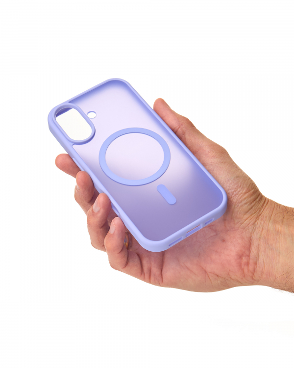 Силиконовый чехол MATTE с поддержкой MagSafe для iPhone 17 lavander