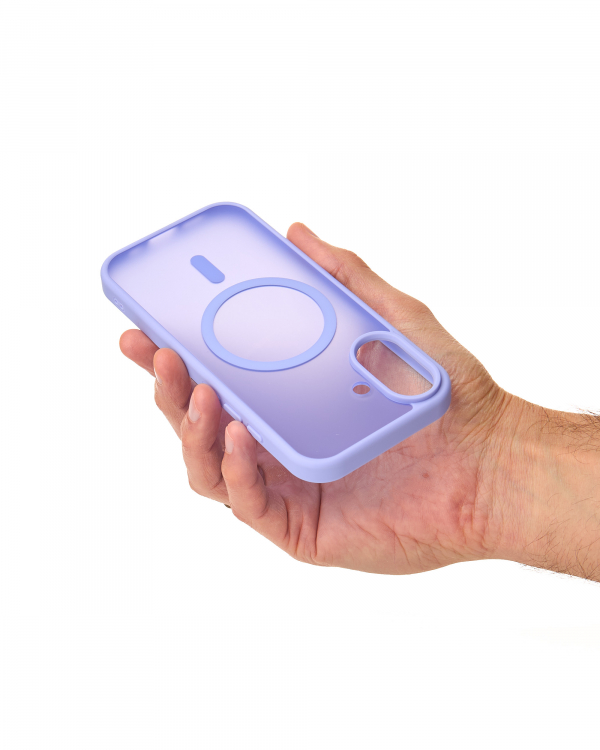 Силиконовый чехол MATTE с поддержкой MagSafe для iPhone 17 lavander