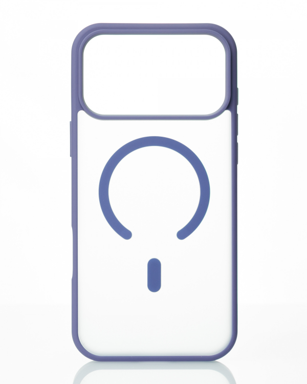 Силиконовый чехол MATTE с поддержкой MagSafe для iPhone 17 Pro lavander gray