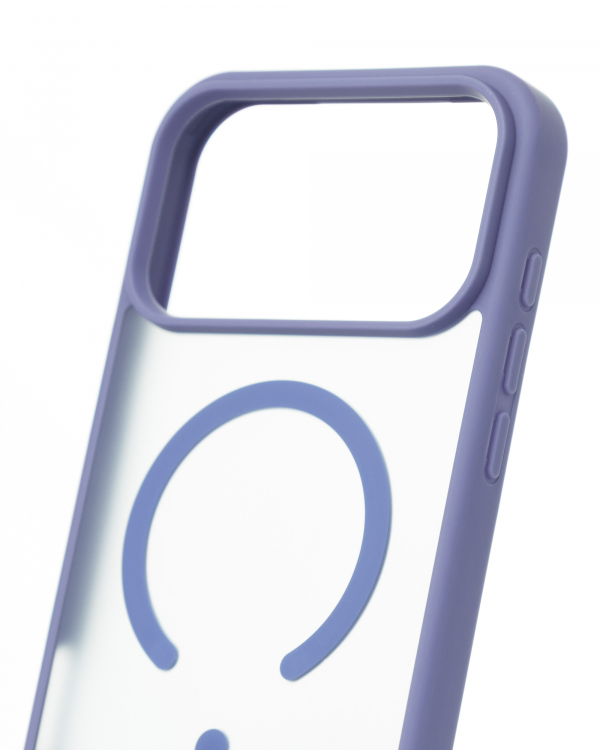 Силиконовый чехол MATTE с поддержкой MagSafe для iPhone 17 Pro lavander gray