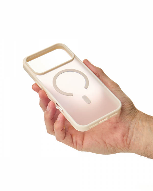 Силиконовый чехол MATTE с поддержкой MagSafe для iPhone 17 Pro antique white