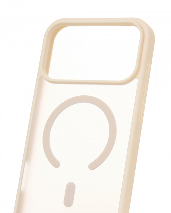 Силиконовый чехол MATTE с поддержкой MagSafe для iPhone 17 Pro Max antique white
