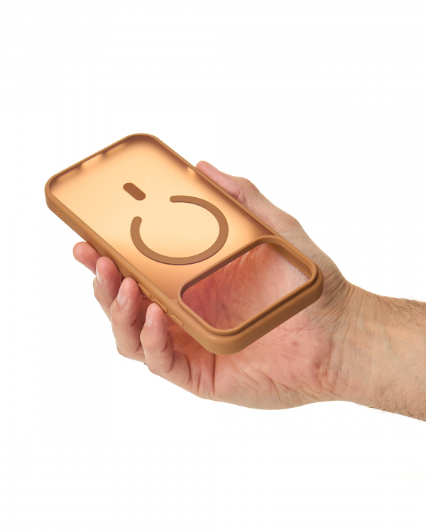 Силиконовый чехол MATTE с поддержкой MagSafe для iPhone 17 Pro Max coffee brown