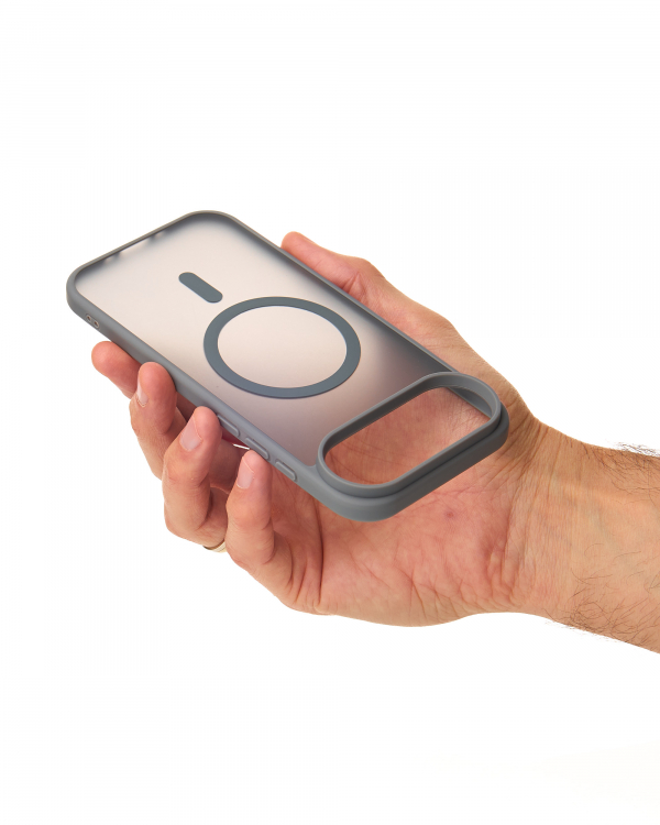 Силиконовый чехол MATTE с поддержкой MagSafe для iPhone 17 AIR titanium black