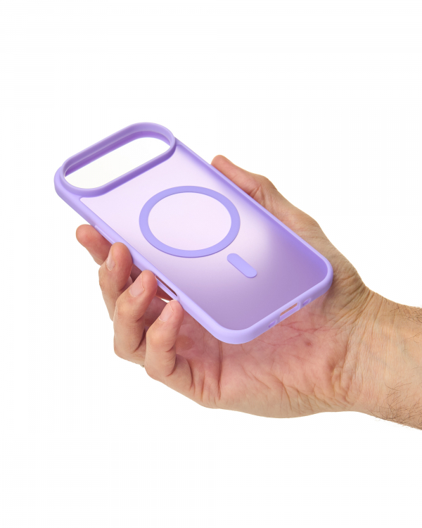 Силиконовый чехол MATTE с поддержкой MagSafe для iPhone 17 AIR lavander