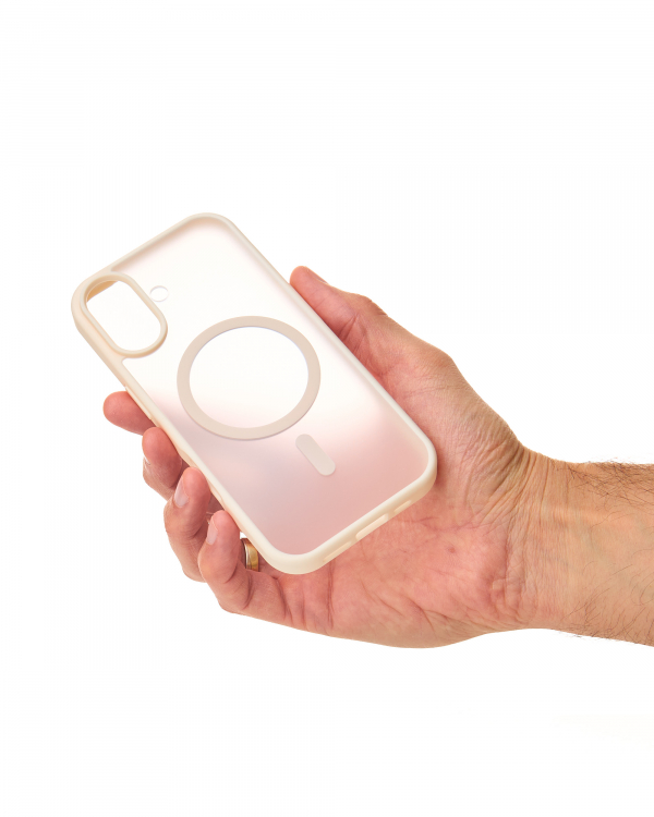 Силиконовый чехол MATTE с поддержкой MagSafe для iPhone 17 antique white