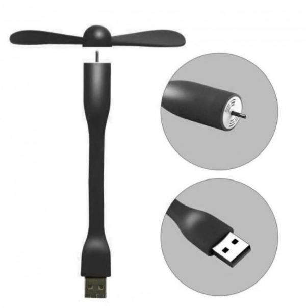 Портативный USB вентилятор черный