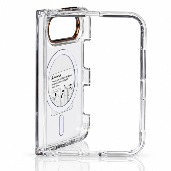 Пластиковый чехол FOLD CLEAR COLORS с поддержкой MagSafe для iPhone DUO brown
