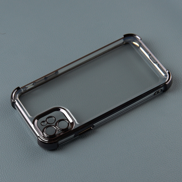 Пластиковый чехол FRAME CORNER для iPhone 12 черный