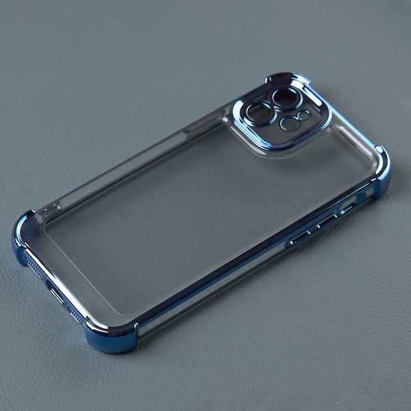 Пластиковый чехол FRAME CORNER для iPhone 12 синий