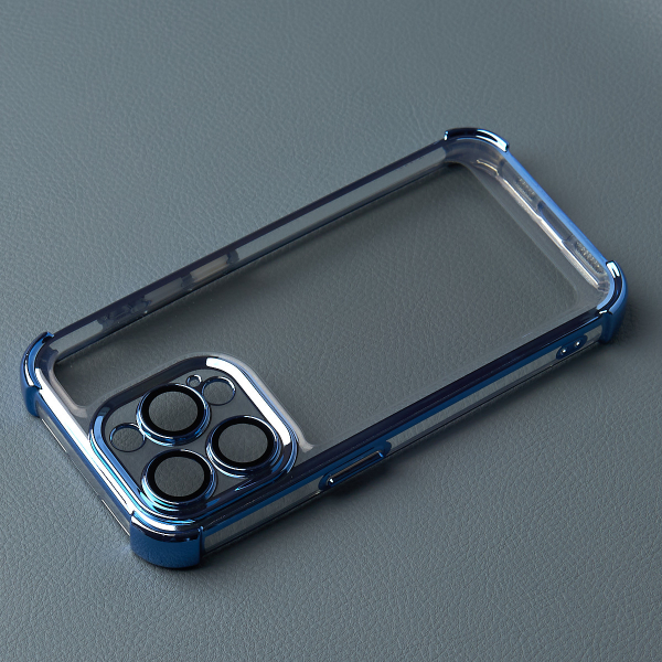 Пластиковый чехол FRAME CORNER для iPhone 13 Pro синий