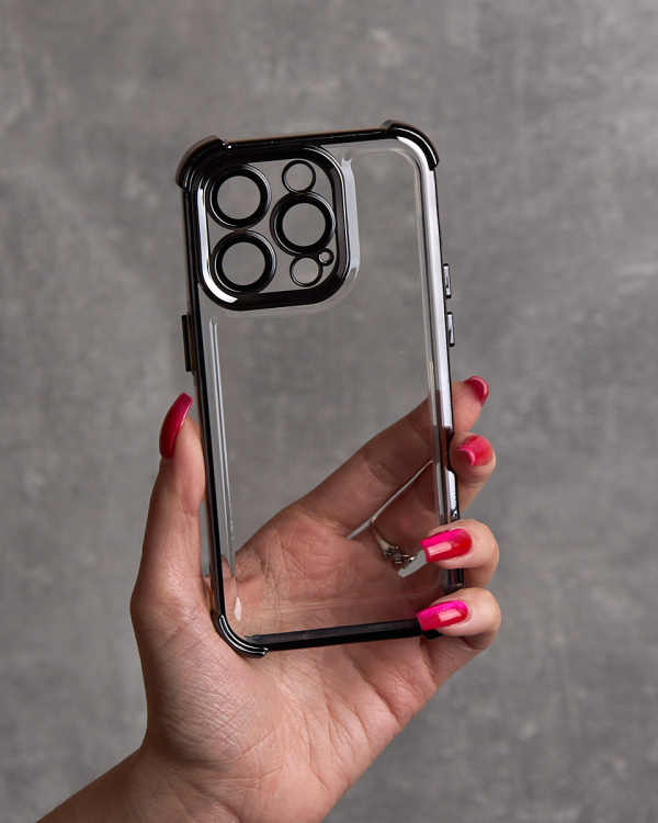 Пластиковый чехол FRAME CORNER для iPhone 14 Pro Max черный