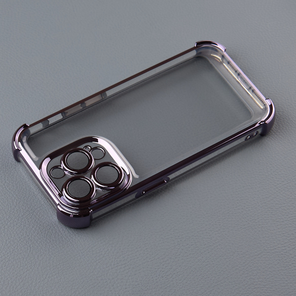 Пластиковый чехол FRAME CORNER для iPhone 14 Pro фиолетовый