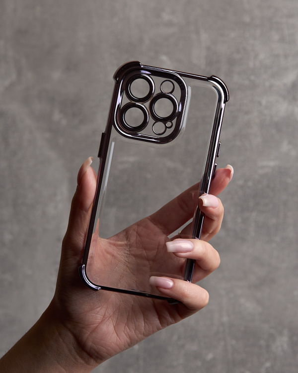 Пластиковый чехол FRAME CORNER для iPhone 14 Pro фиолетовый