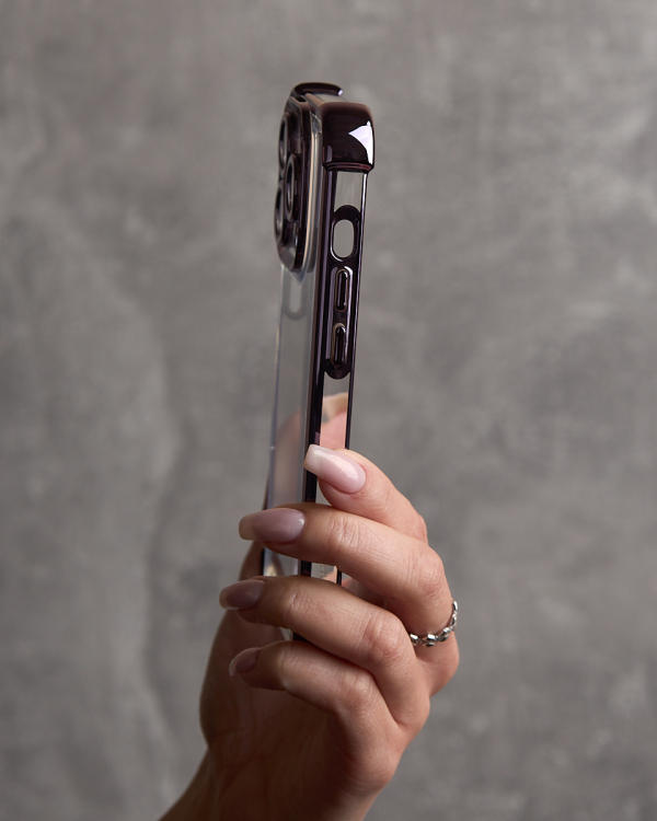 Пластиковый чехол FRAME CORNER для iPhone 14 Pro Max фиолетовый