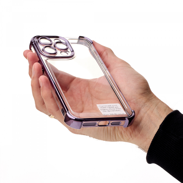Пластиковый чехол FRAME CORNER для iPhone 14 Pro фиолетовый
