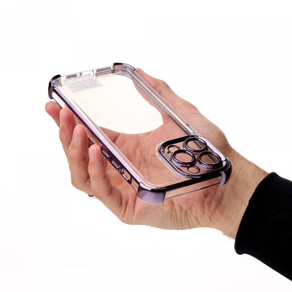 Пластиковый чехол FRAME CORNER для iPhone 14 Pro Max фиолетовый