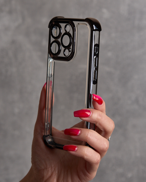Пластиковый чехол FRAME CORNER для iPhone 14 Pro черный