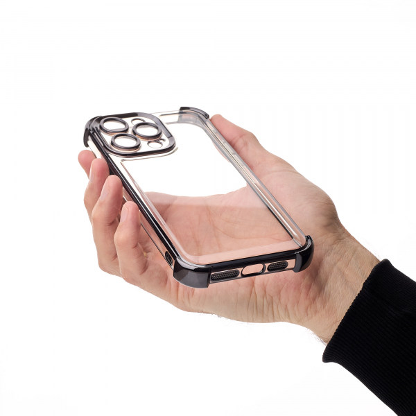 Пластиковый чехол FRAME CORNER для iPhone 15 Pro черный