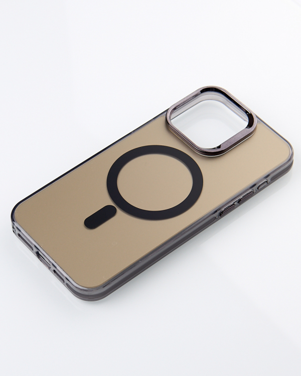 Полиуритановый чехол MagSafe "IMD Colors" для iPhone 15 Pro Max черный