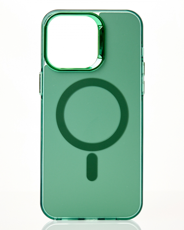 Полиуритановый чехол IMD Colors с поддержкой MagSafe для iPhone 11 зеленый
