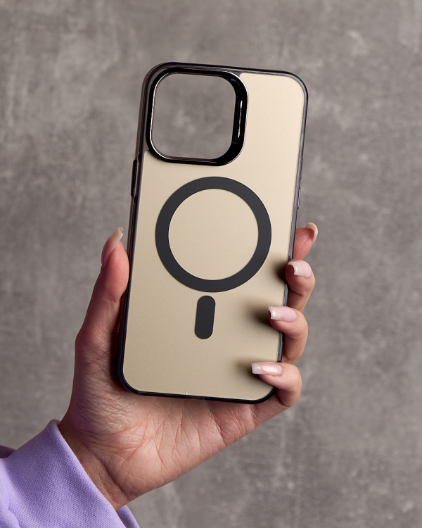 Полиуритановый чехол IMD Colors с поддержкой MagSafe для iPhone 12 / iPhone 12 Pro черный