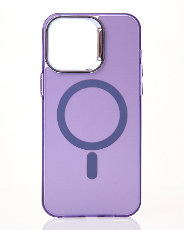 Полиуритановый чехол IMD Colors с поддержкой MagSafe для iPhone 11 Pro Max фиолетовый