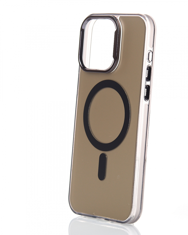 Полиуритановый чехол IMD Colors с поддержкой MagSafe для iPhone 12 Pro Max черный