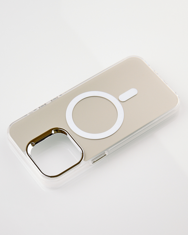 Полиуритановый чехол IMD Colors с поддержкой MagSafe для iPhone 13 Pro серебряный