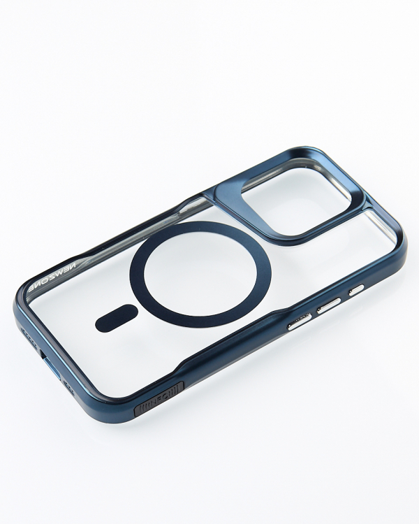 Пластиковый чехол MagSafe NEWZONE для iPhone 14 Pro Max синий