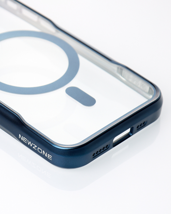 Пластиковый чехол MagSafe NEWZONE для iPhone 14 Pro Max синий