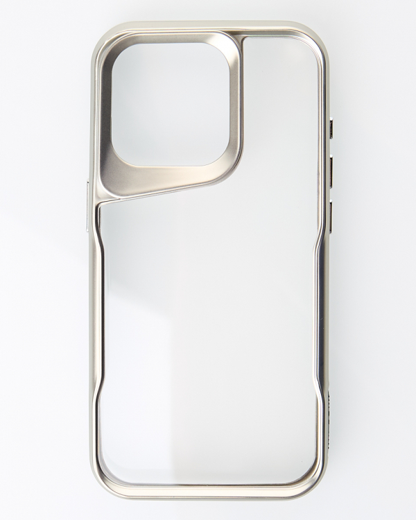 Пластиковый чехол NEWZONE для iPhone 14 Pro серебряный