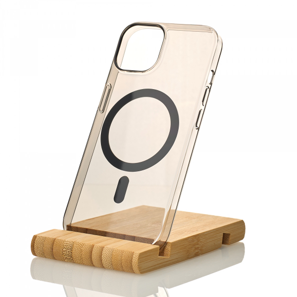 Пластиковый чехол OrigCase "Clear" with MagSafe для iPhone 15 Pro Max черный