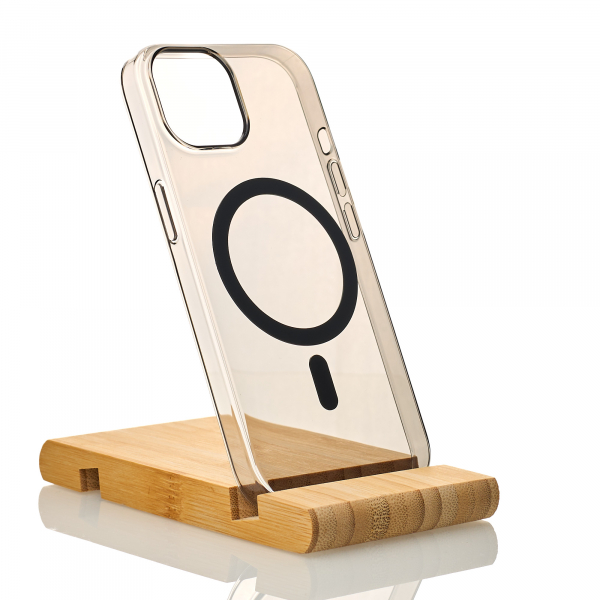 Пластиковый чехол OrigCase "Clear" with MagSafe для iPhone 15 Pro Max черный