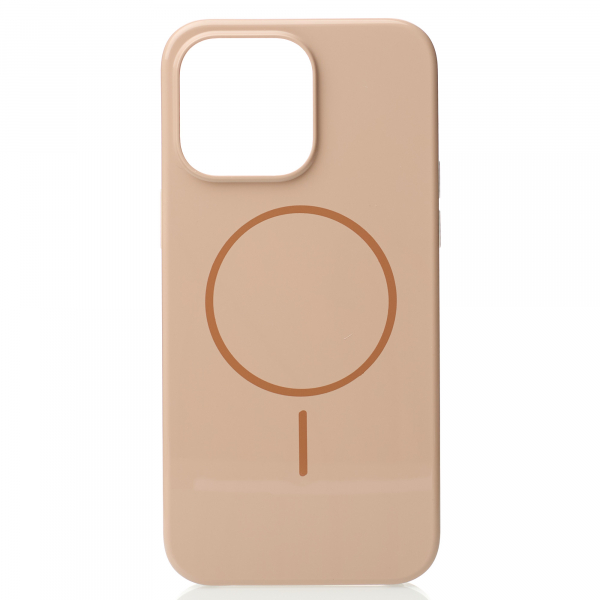 Поликарбонатный чехол Slim Ring с поддержкой MagSafe для iPhone 15 Pro Max desert titanium