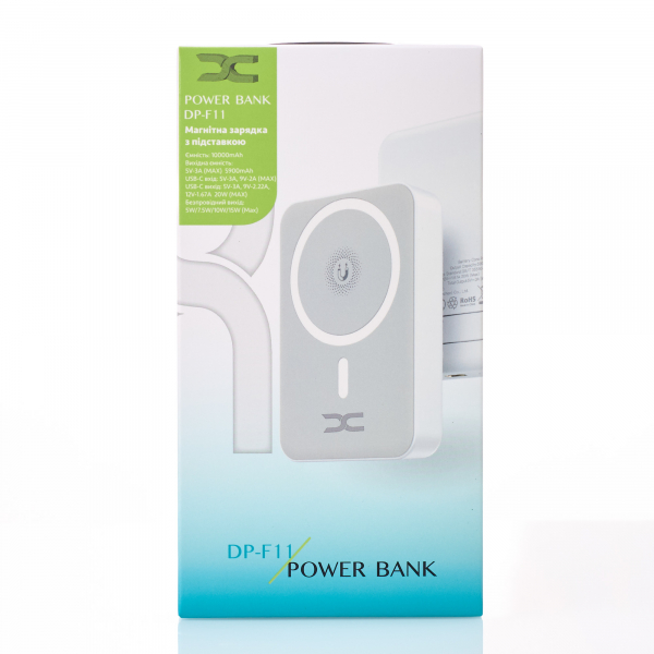 АКБ PowerBank MagSafe DC DP-F11 (10000 mAh) PD 20W белый