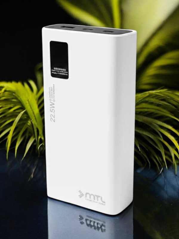 АКБ PowerBank MTL MT-4520 2USB/22,5W/PD/LED дисплей (20000mAh) белый