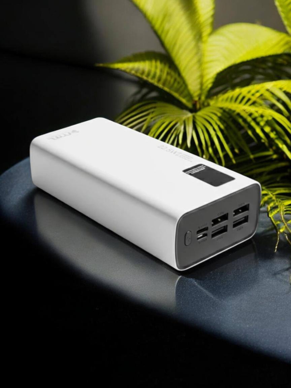 АКБ PowerBank MTL MT-4530 4USB/22,5W/PD/LED дисплей (30000mAh) белый