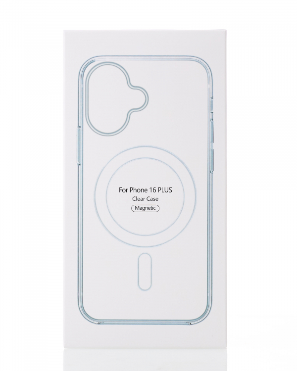 Силиконовый чехол MagSafe CLEAR для iPhone 16 Plus прозрачный