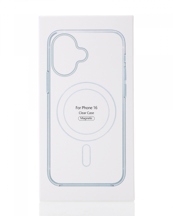 Силиконовый чехол MagSafe CLEAR для iPhone 16 прозрачный