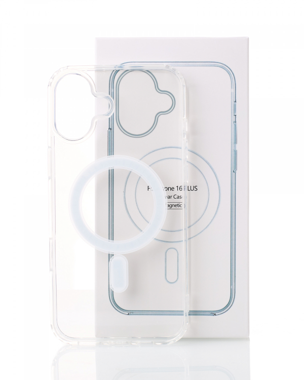 Силиконовый чехол MagSafe CLEAR для iPhone 16 Plus прозрачный