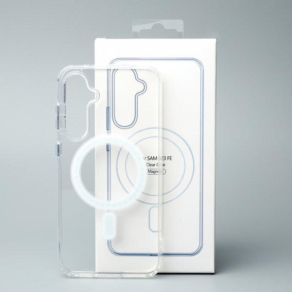 Силиконовый чехол MagSafe CLEAR для Samsung S23 FE прозрачный