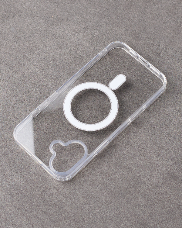 Силиконовый чехол MagSafe CLEAR для iPhone 16 Plus прозрачный