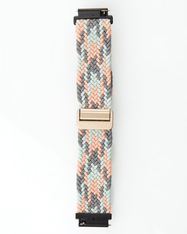 Ремешок для часов UNIVERSAL "Nylon Braided Magnetic" 20 мм gray blue powder