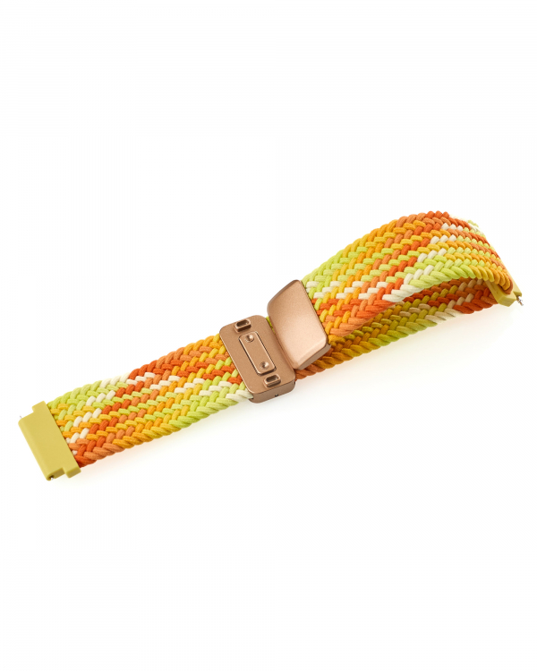 Ремешок для часов UNIVERSAL "Nylon Braided Magnetic" 20 мм orange yellow