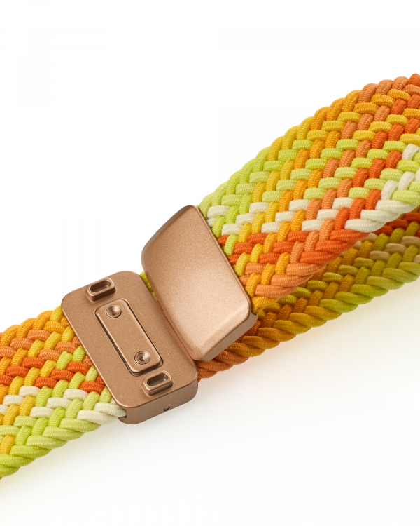 Ремешок для часов UNIVERSAL "Nylon Braided Magnetic" 20 мм orange yellow